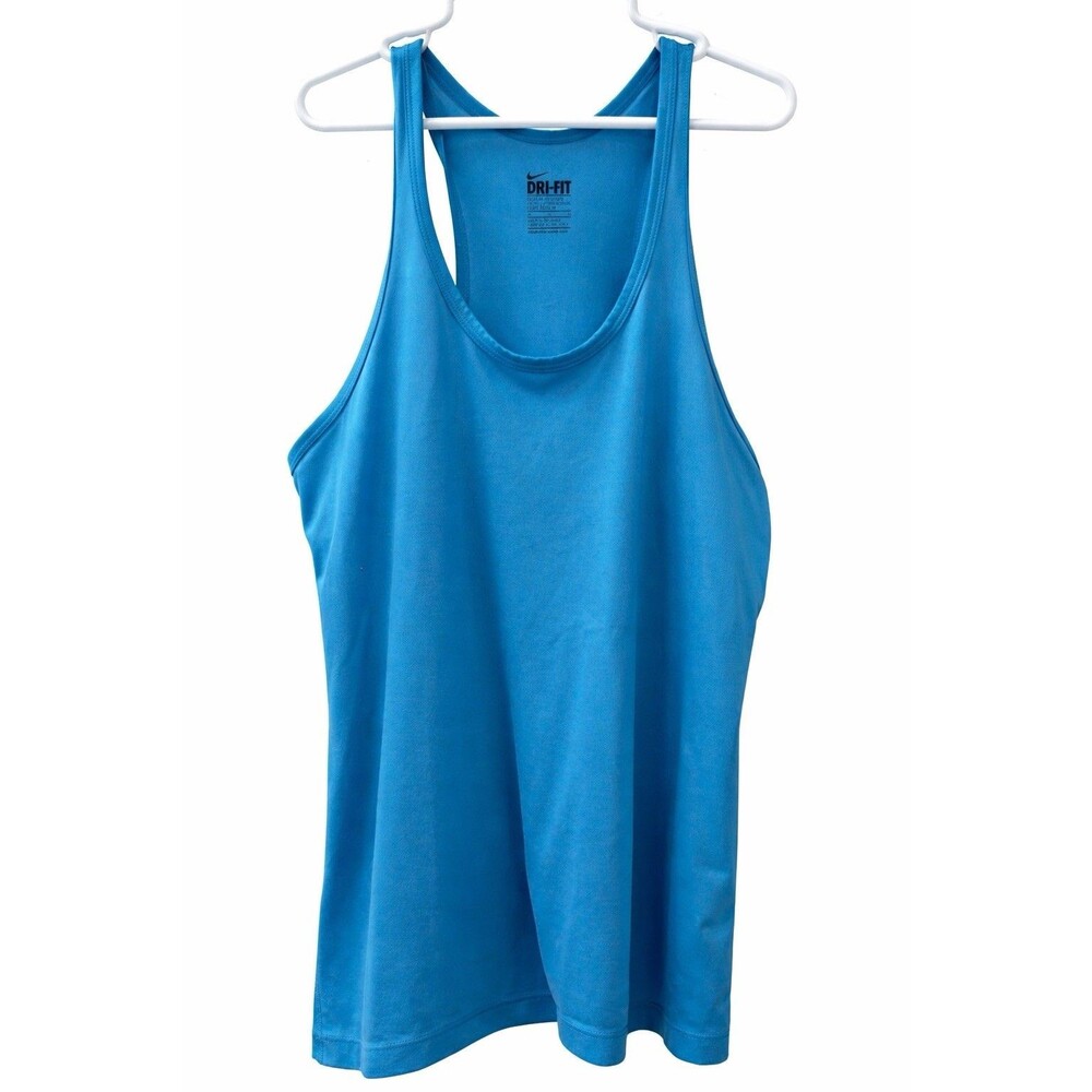 Nike Women's Dri-Fit Racerback Training Tank Top Blue, Size Medium